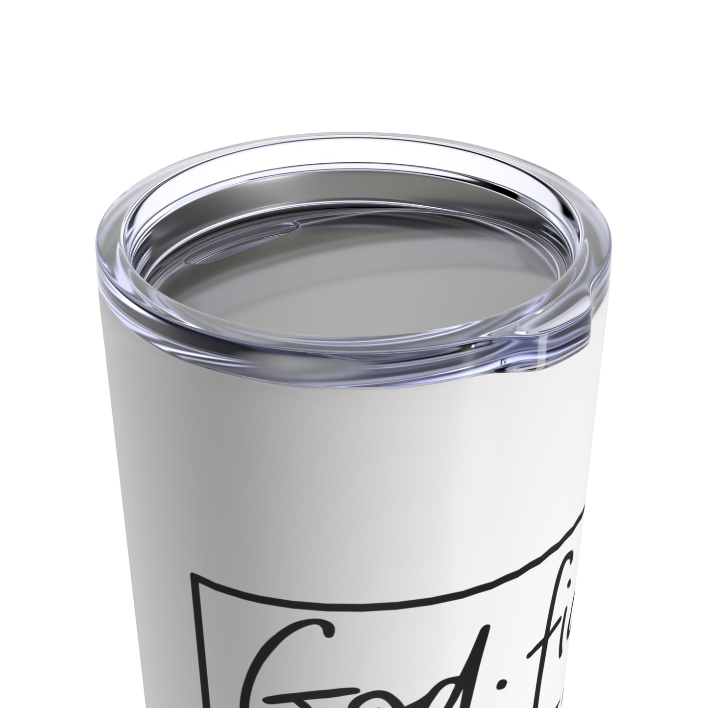 "God-fidence" White Tumbler 20oz