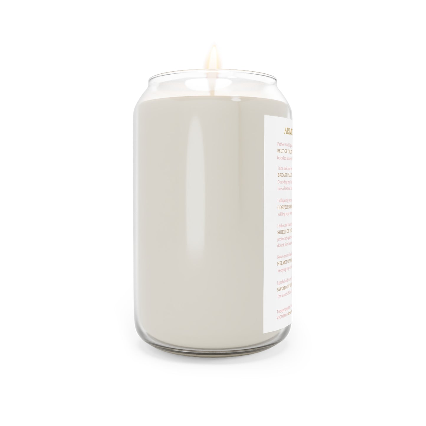 Armor of God Prayer Candle – Vanilla Soy Wax