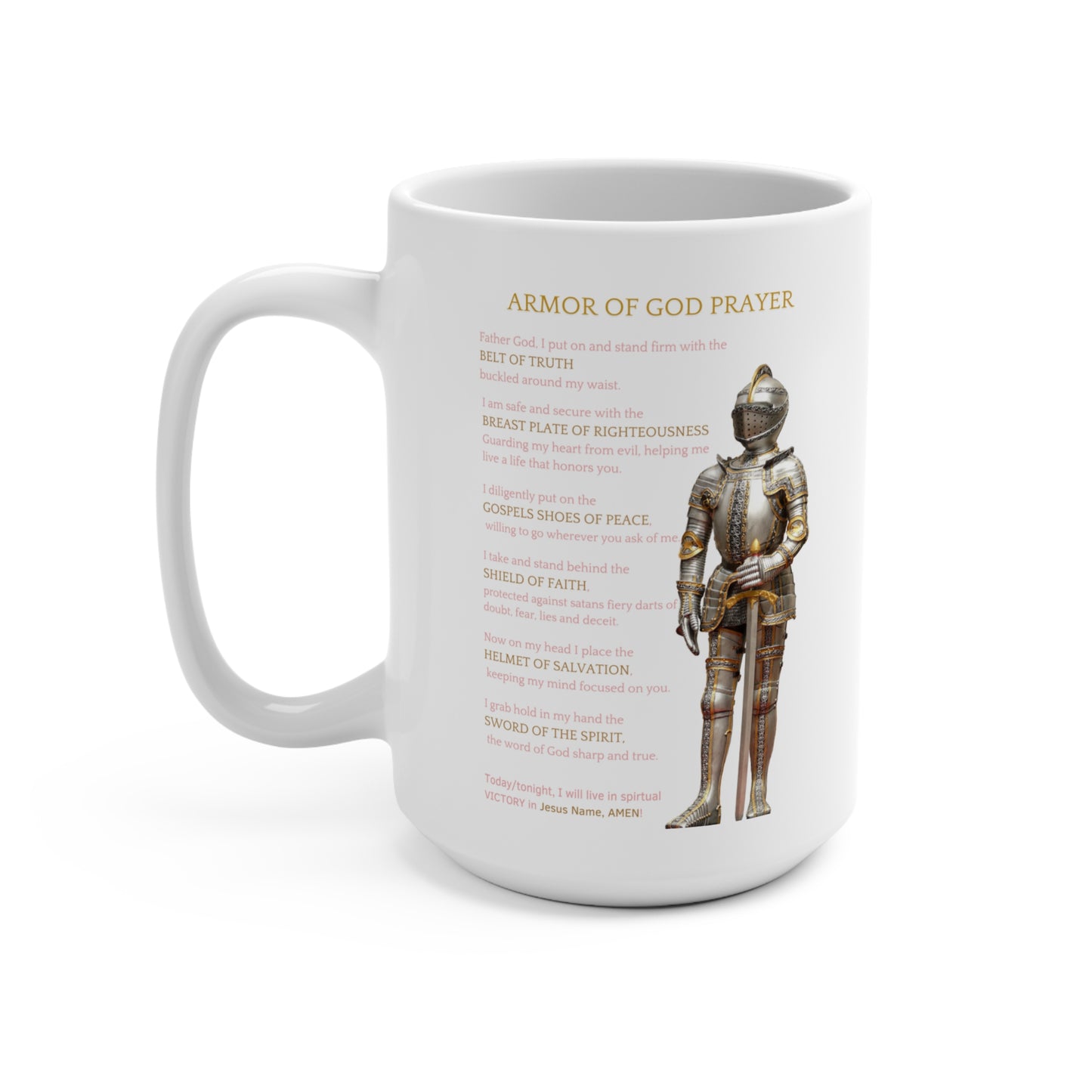 15oz Put on "Armor of God" Mug