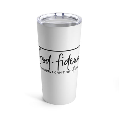 "God-fidence" White Tumbler 20oz