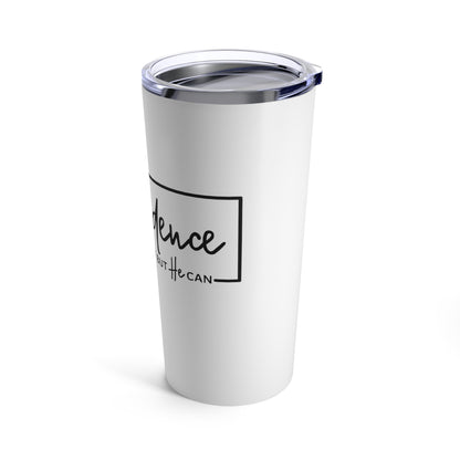 "God-fidence" White Tumbler 20oz