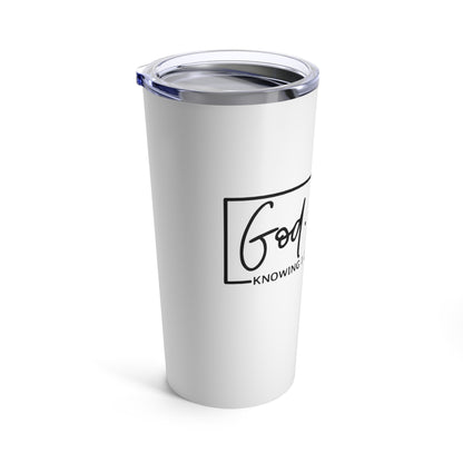 "God-fidence" White Tumbler 20oz