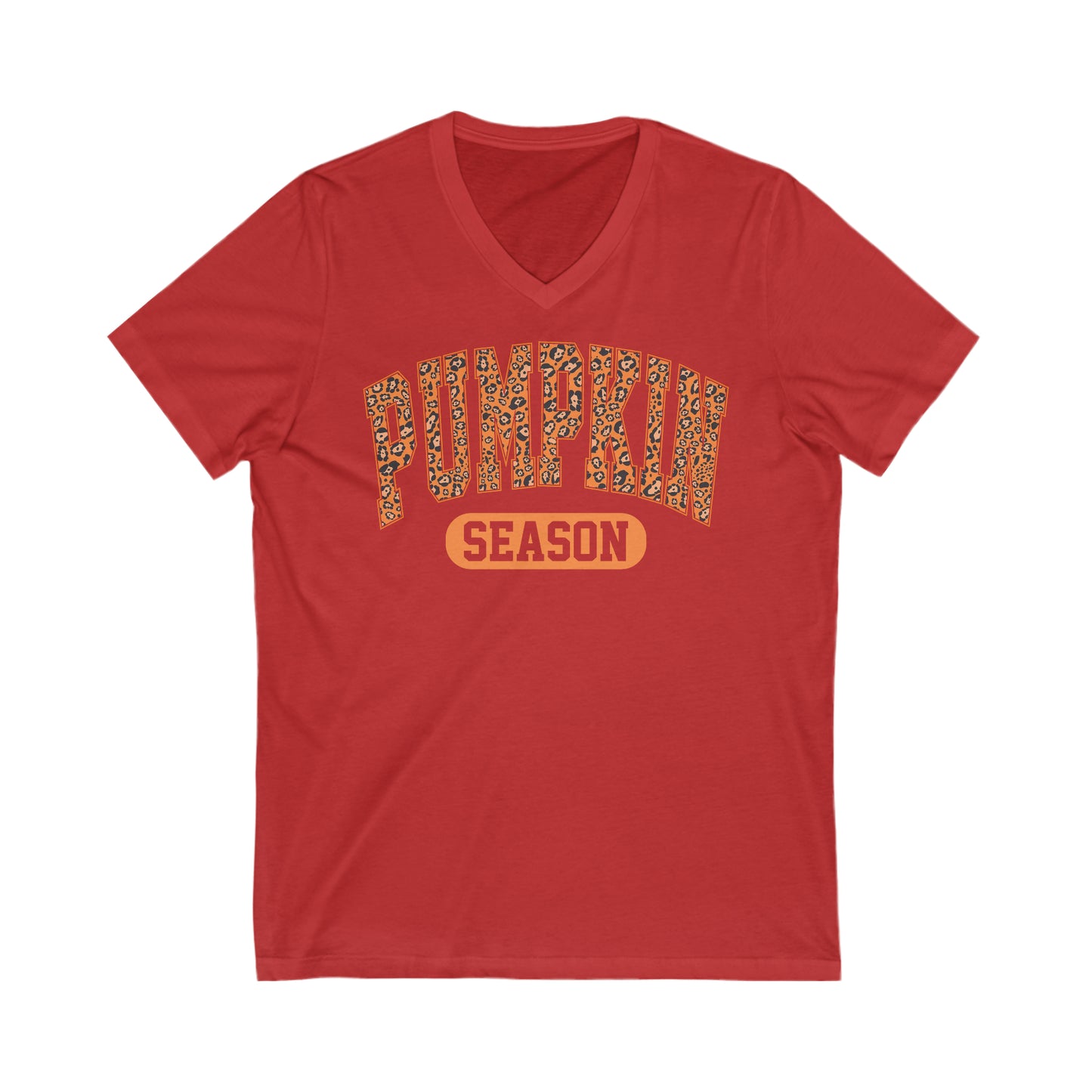 Pumpkin Short Sleeve V-Neck Tee